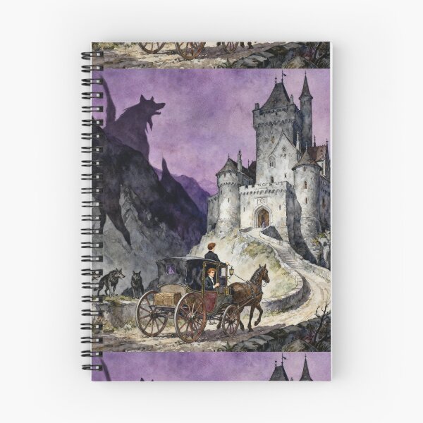 Item preview, Harker's Arrival Illustration from Bram Stoker's Dracula character portrait art designed and sold by Vintage Designs +.