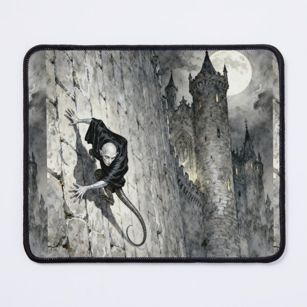 Item preview, Count Dracula scaling the Castle Walls Illustration from Bram Stoker's Dracula character portrait art designed and sold by Vintage Designs +.