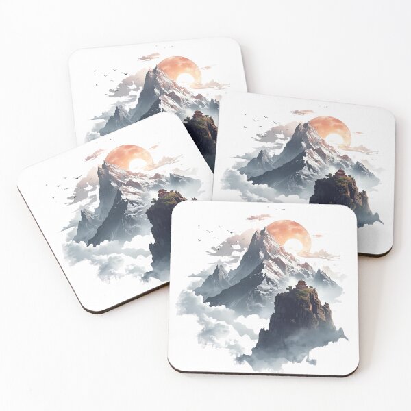 Item preview, Dramatic Mountain Landscape with Clouds & Sun Rays designed and sold by catcurio.