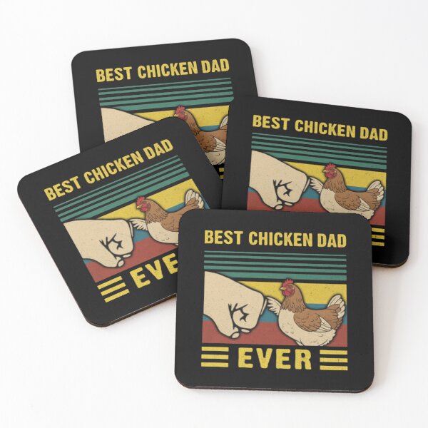Item preview, Best Chicken Dad Ever — Retro Vintage Fist Bump Chicken designed and sold by Colorful-Garden.