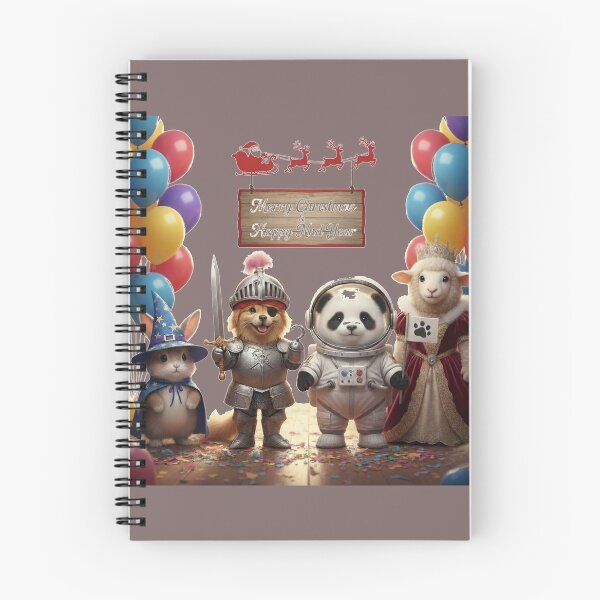 Item preview, Merry Christmas & Happy New Year – Fantasy Animal Characters Celebration designed and sold by DroolWorthyUS.