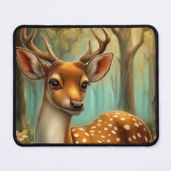 Item preview, Deer in Forest with Flowers designed and sold by PetsArt.