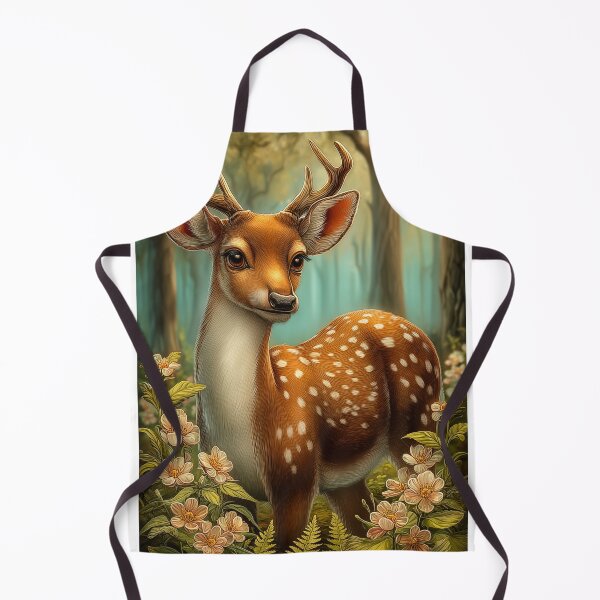 Item preview, Deer in Forest with Flowers designed and sold by PetsArt.