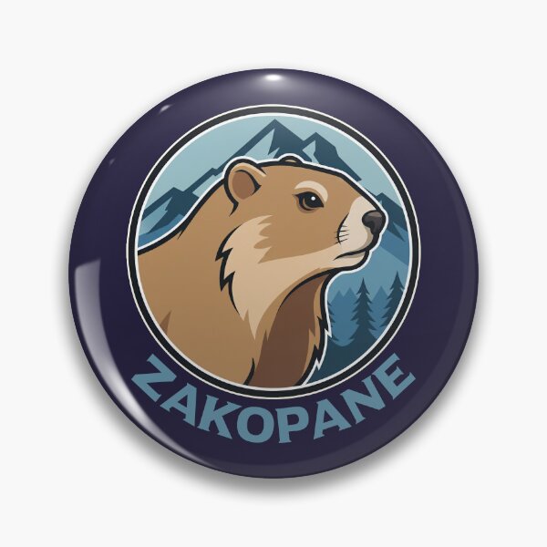 Item preview, Zakopane Tatra Mountain Marmot Wildlife Badge designed and sold by LinaValearte.
