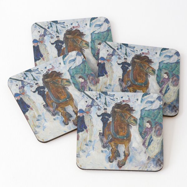 Item preview, Galloping Horse – Edvard Munch Expressionist Animal Symbolism Painting (1912) designed and sold by Art Outlaws.