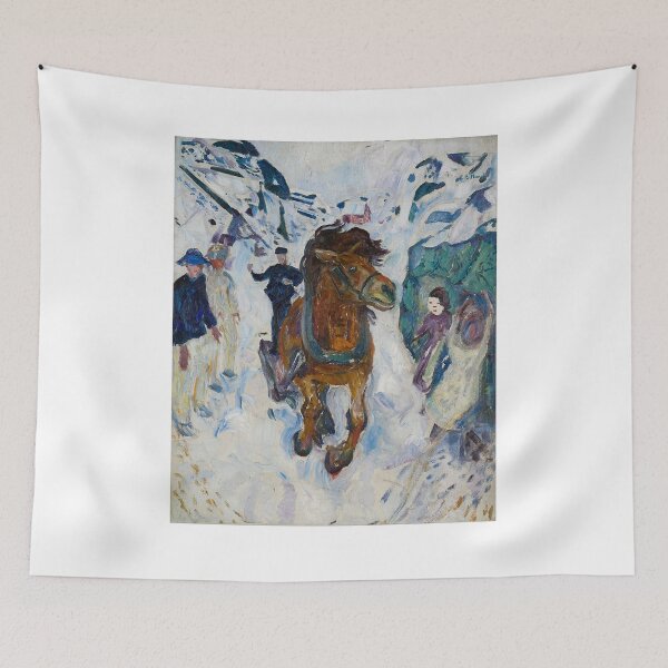 Item preview, Galloping Horse – Edvard Munch Expressionist Animal Symbolism Painting (1912) designed and sold by Art Outlaws.