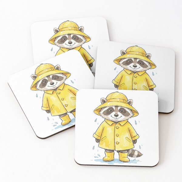 Item preview, Fisherman Aesthetic: Rainy Day Raccoon Captain designed and sold by bapupa.