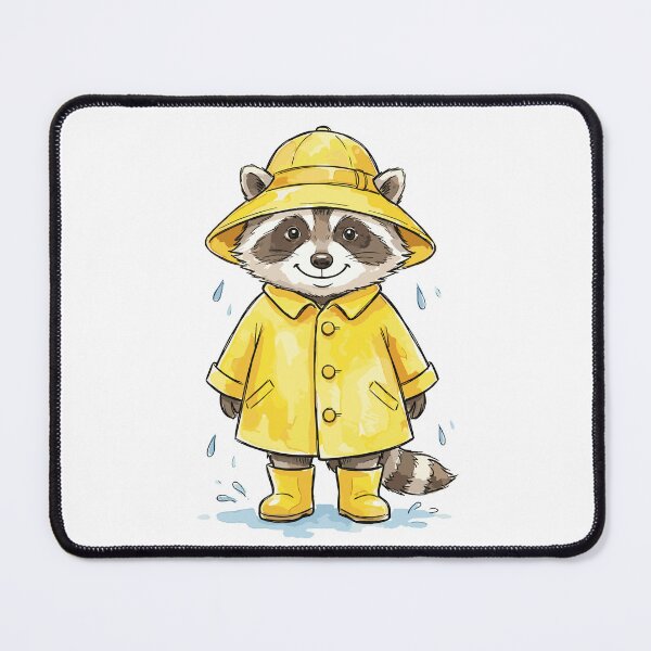 Item preview, Fisherman Aesthetic: Rainy Day Raccoon Captain designed and sold by bapupa.