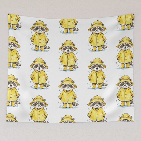 Item preview, Fisherman Aesthetic: Rainy Day Raccoon Captain designed and sold by bapupa.