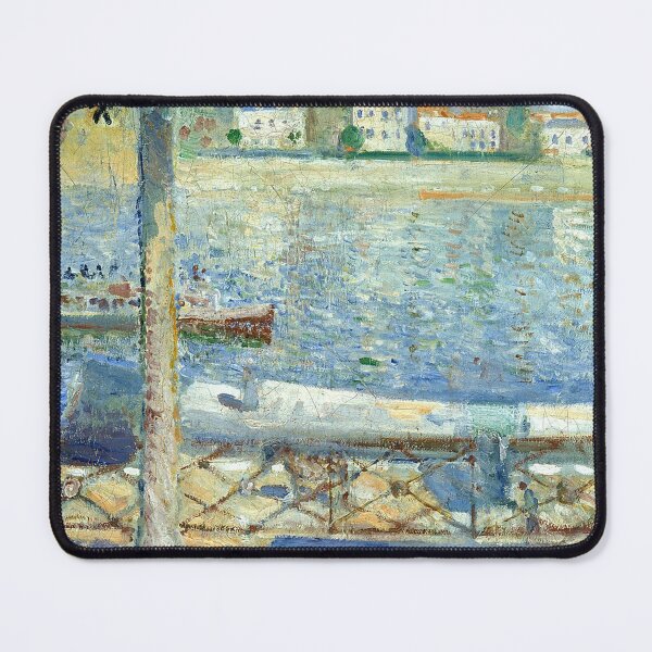 Item preview, The Seine at Saint-Cloud – Edvard Munch Symbolist River Landscape Painting (1890) designed and sold by Art Outlaws.