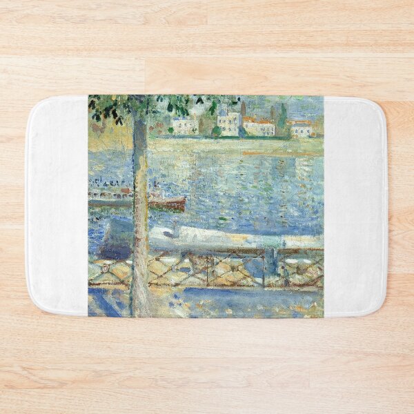 Item preview, The Seine at Saint-Cloud – Edvard Munch Symbolist River Landscape Painting (1890) designed and sold by Art Outlaws.