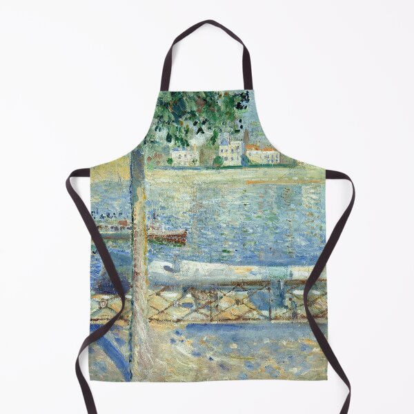 Item preview, The Seine at Saint-Cloud – Edvard Munch Symbolist River Landscape Painting (1890) designed and sold by Art Outlaws.