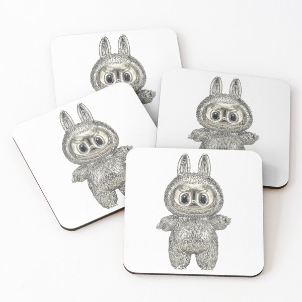 Item preview, Labubu Monster Art - Metallic Silver Chrome Edition designed and sold by Hen-C-Art.