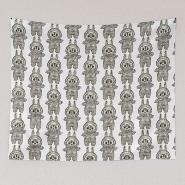 Item preview, Labubu Monster Art - Metallic Silver Chrome Edition designed and sold by Hen-C-Art.