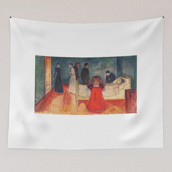 Item preview, The Child and Death – Edvard Munch Expressionist Symbolist Painting (1899) designed and sold by Art Outlaws.