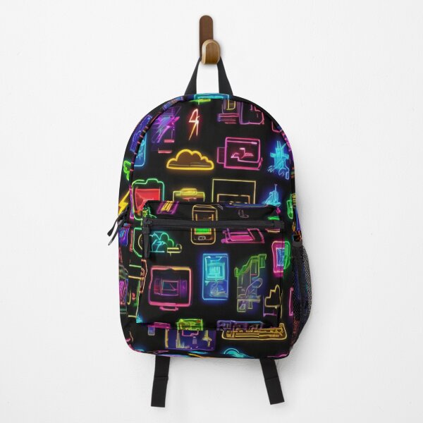 Item preview, "Neon Digital Icons: Cyberpunk Connectivity" designed and sold by Artisticanvas.