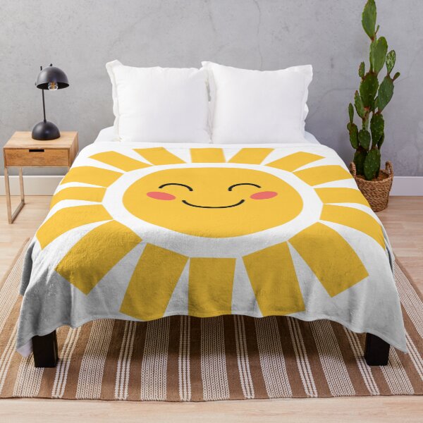 Item preview, Happy fun Sun Bright smiling yellow sun with pink cheeks designed and sold by CHERRY--SHOP.
