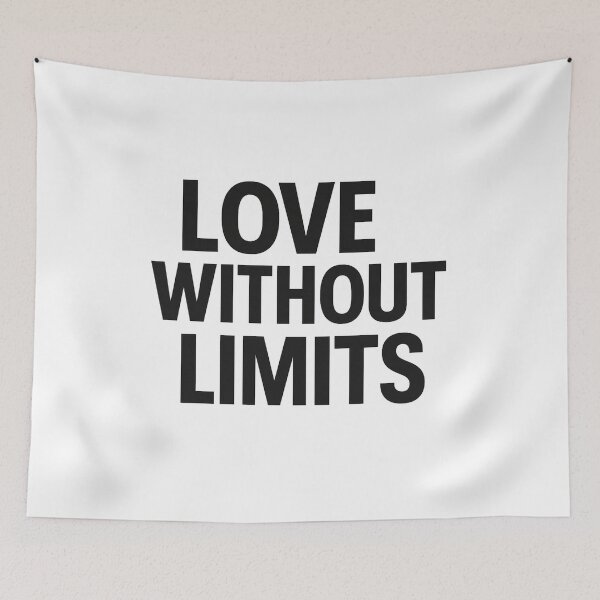 Item preview, LOVE WITHOUT LIMITS - Minimal Black Valentine Typography designed and sold by MKreative Studio.