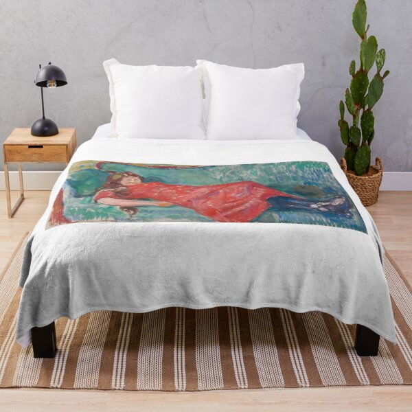Item preview, On the Sofa – Edvard Munch Expressionist Interior Psychological Painting (1913) designed and sold by Art Outlaws.
