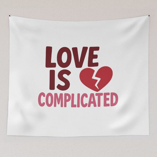 Item preview, Love Is Complicated - Anti-Valentine Broken Heart Design designed and sold by MKreative Studio.