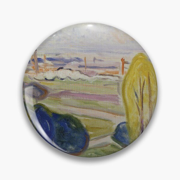Item preview, View Across Chemnitz – Edvard Munch Expressionist Urban Landscape Painting (1905) designed and sold by Art Outlaws.
