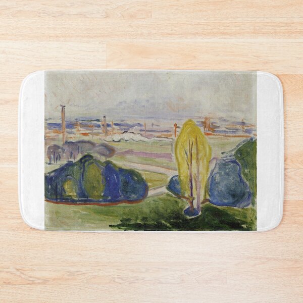 Item preview, View Across Chemnitz – Edvard Munch Expressionist Urban Landscape Painting (1905) designed and sold by Art Outlaws.