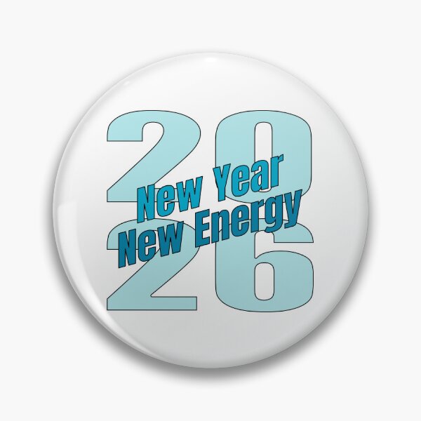 Item preview, New Year New Energy 2026 – Bold Blue Typography Minimal White T-Shirt Design designed and sold by PixelPlush.