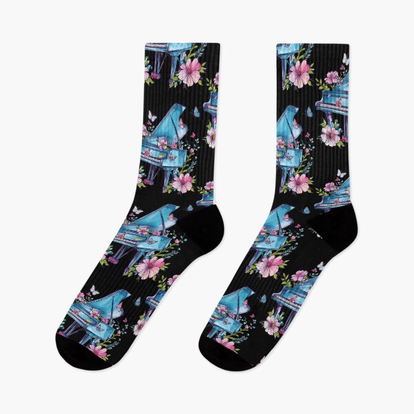Item preview, Colorful Piano With Flowers Music designed and sold by sacchuedeliaf.
