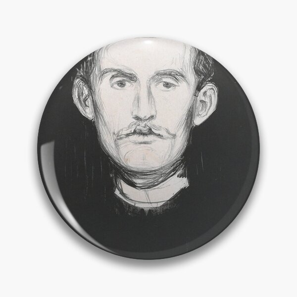Item preview, Self-Portrait with Skeleton Arm – Edvard Munch Expressionist Meditation on Death and Mortality (1895) designed and sold by Art Outlaws.