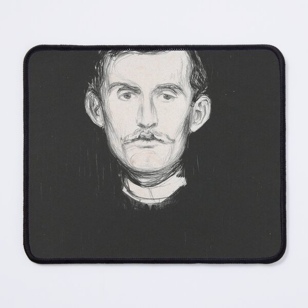 Item preview, Self-Portrait with Skeleton Arm – Edvard Munch Expressionist Meditation on Death and Mortality (1895) designed and sold by Art Outlaws.