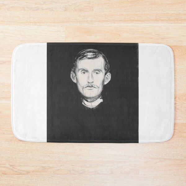 Item preview, Self-Portrait with Skeleton Arm – Edvard Munch Expressionist Meditation on Death and Mortality (1895) designed and sold by Art Outlaws.