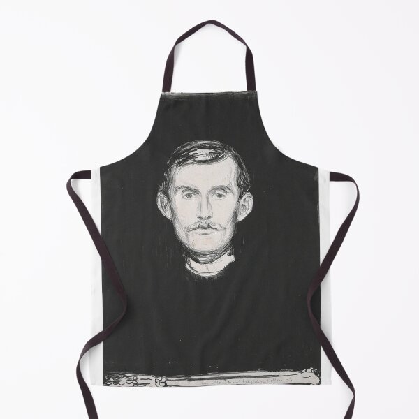 Item preview, Self-Portrait with Skeleton Arm – Edvard Munch Expressionist Meditation on Death and Mortality (1895) designed and sold by Art Outlaws.