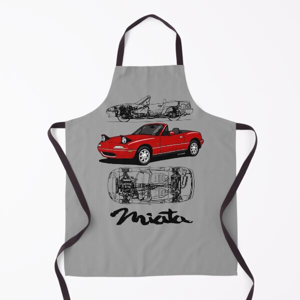 Item preview, Drawing of a red Japanese roadster with a blueprint designed and sold by designjaag.