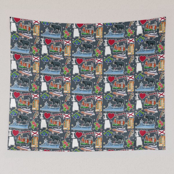 Item preview, Alabama State Pride, Iconic Symbols & Landmarks Sticker Collage designed and sold by mashmosh.