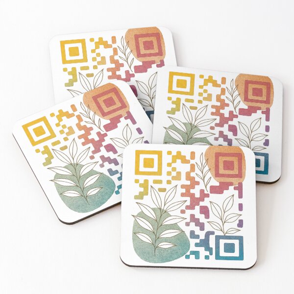 Item preview, Digital Bloom: QR Code Fusion modern abstract wall art blends vibrant QR code designed and sold by TheNameCraftery.