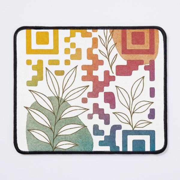 Item preview, Digital Bloom: QR Code Fusion modern abstract wall art blends vibrant QR code designed and sold by TheNameCraftery.