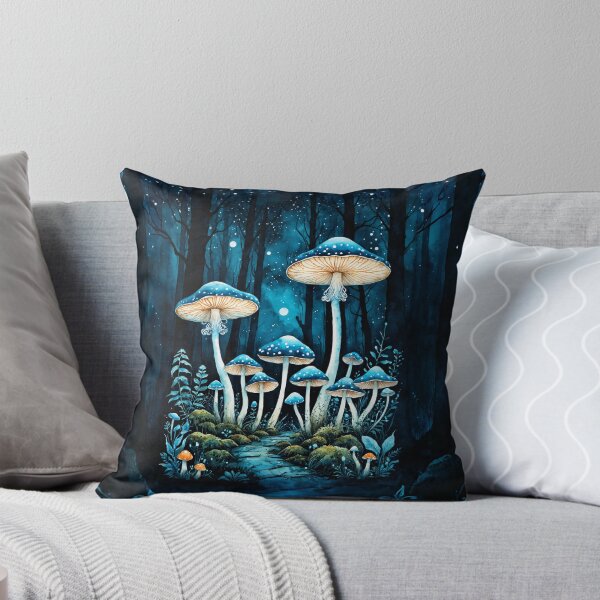 Item preview, Bosque de setas mágicas de medianoche – Cottagecore azul brujo designed and sold by IdeaSmith.