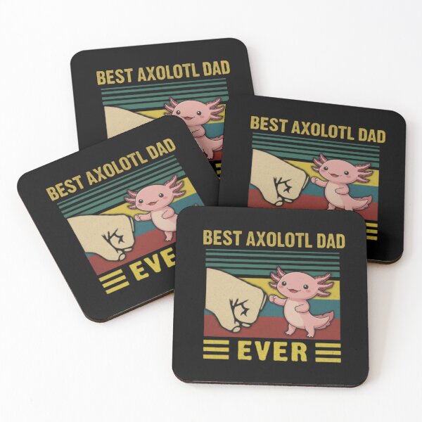Item preview, Best Axolotl Dad Ever — Vintage Retro Sunset Kawaii Pet Owner designed and sold by Colorful-Garden.