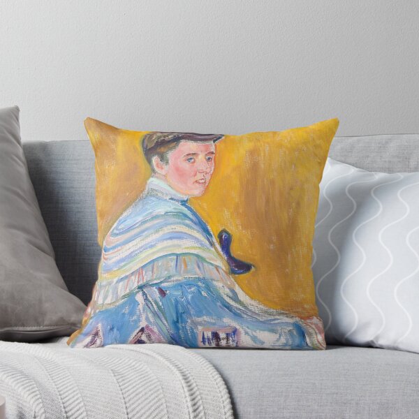 Item preview, Portrait of Hanni Asche – Edvard Munch Expressionist Portrait of Modern Woman and Psychological Intensity (1907) designed and sold by Art Outlaws.