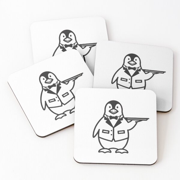 Item preview, Penguin Butler Serving Formal Drinks designed and sold by SunkenCost.