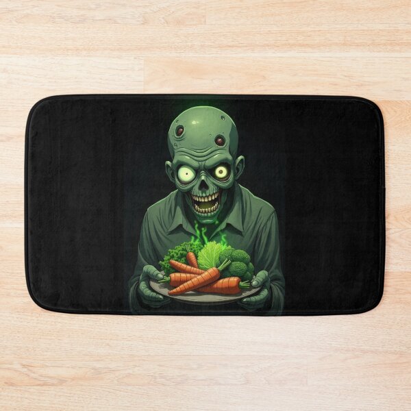 Item preview, Dark Anime Zombie – Healthy Undead Eating Vegetables designed and sold by OhmAuraArt.