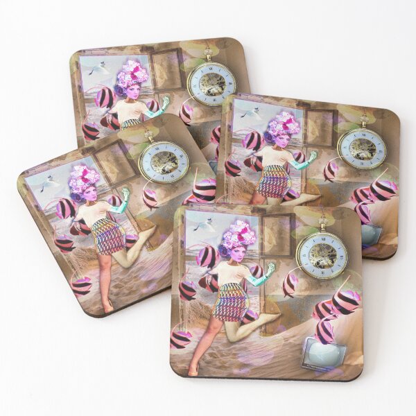 Item preview, Girl Made Of Spare Parts Surreal Digital Collage Print designed and sold by Julia Sol.