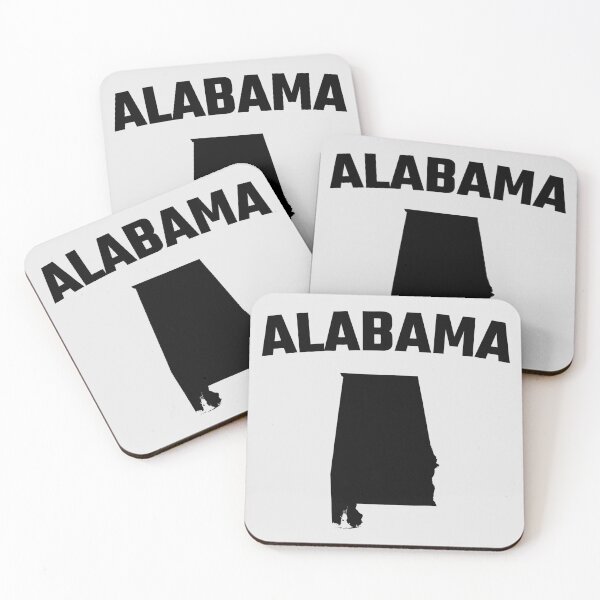 Item preview, Alabama State Map Silhouette - Classic Bold Black Typography designed and sold by mashmosh.