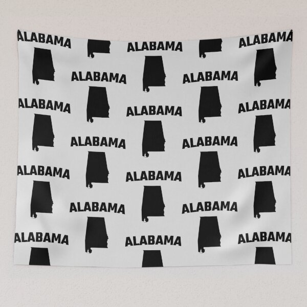 Item preview, Alabama State Map Silhouette - Classic Bold Black Typography designed and sold by mashmosh.