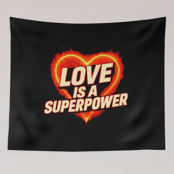 Item preview, LOVE IS A SUPERPOWER - Bold Valentine Typography designed and sold by MKreative Studio.