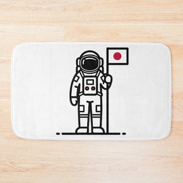Item preview, Astronaut with Japanese Flag on Moon designed and sold by SunkenCost.