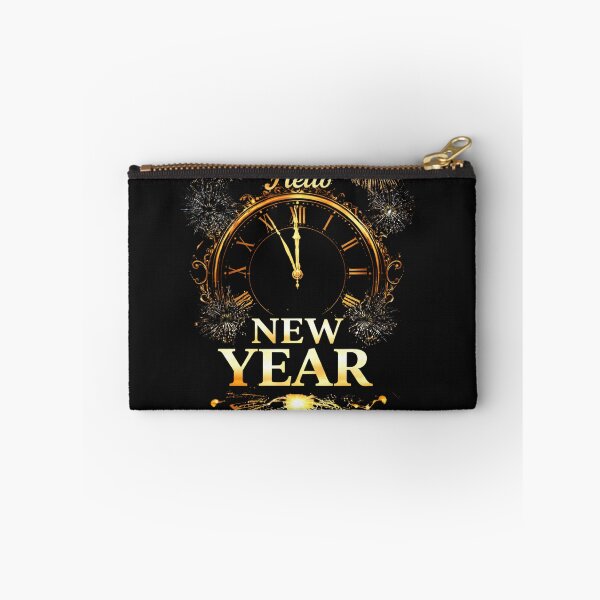 Item preview, Hello New Year – Golden Clock & Fireworks designed and sold by ParaSiempreS.