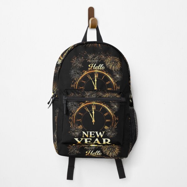 Item preview, Hello New Year – Golden Clock & Fireworks designed and sold by ParaSiempreS.