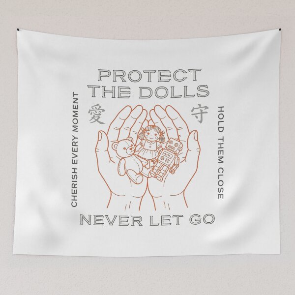 Item preview, Copy of Protect The Dolls Safeguard Cherish Vintage Neon Art designed and sold by zzz888.