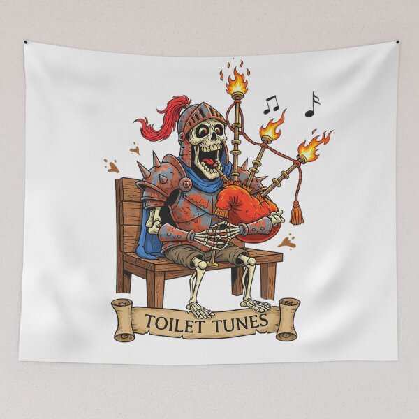 Item preview, Toilet Tunes Medieval Skeleton Knight Cartoon T-Shirt designed and sold by RebellDancer.